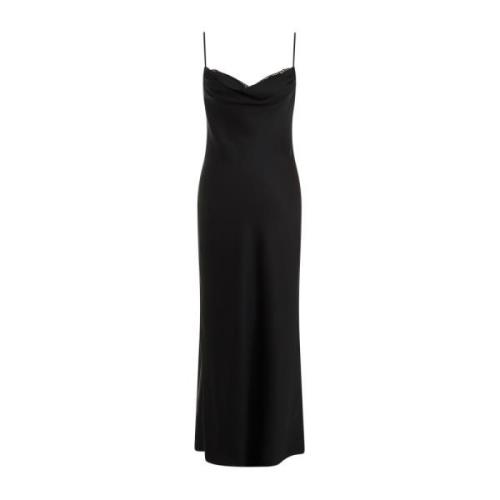 Zwart Zijden Kant Avondjurk Alexander McQueen , Black , Dames