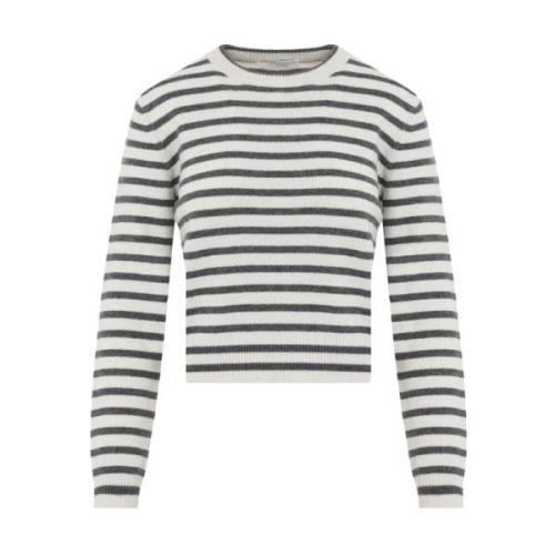 Luxe Cashmere Gestreepte Trui Brunello Cucinelli , Multicolor , Dames