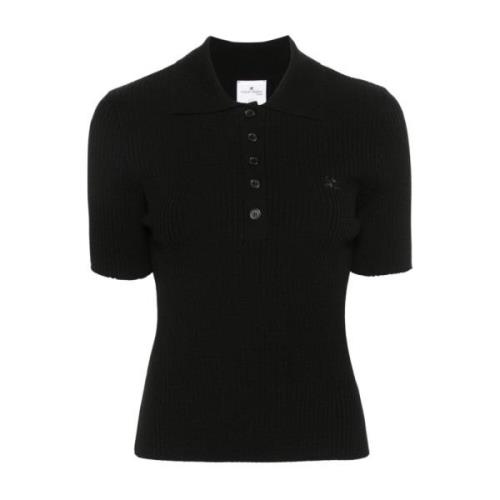 Zwarte T-shirts en Polos Courrèges , Black , Dames