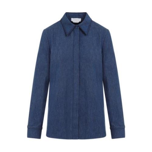 Blauwe Denim Shirt Damesmode Gabriela Hearst , Blue , Dames