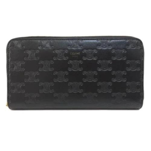 Pre-owned Leather wallets Celine Vintage , Black , Dames