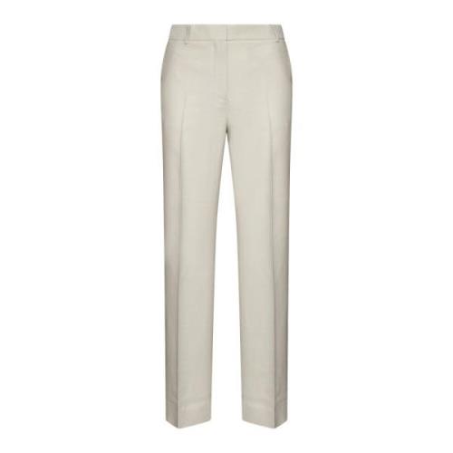 Beige Relaxte Broek met Gestreken Plooi TotêMe , Gray , Dames