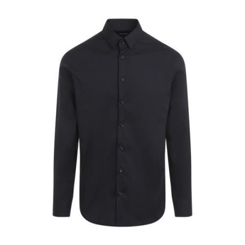 Blauw Shirt Aw24 Stijlvol Giorgio Armani , Blue , Heren