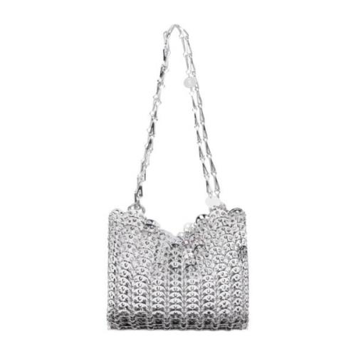 Metalen Clutch Tas Aw24 Paco Rabanne , Gray , Dames