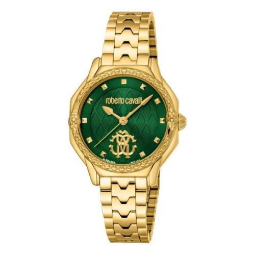 Dames Roestvrijstalen Analoge Horloge Roberto Cavalli , Yellow , Dames