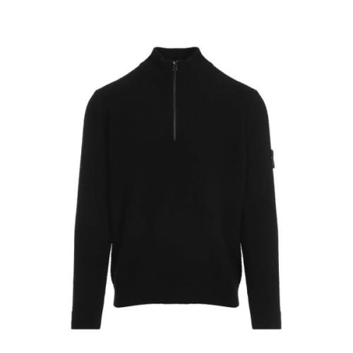 Zwarte Sweater Aw24 Stone Island , Black , Heren