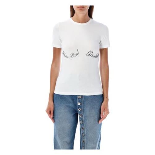 Iconisch JPG Signature T-shirt Wit Zwart Jean Paul Gaultier , White , ...