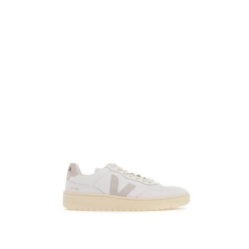 Traced Leather Sneakers met Iconic V Veja , White , Heren