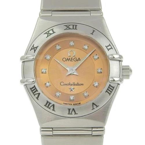 Pre-owned Stainless Steel watches Omega Vintage , Orange , Heren