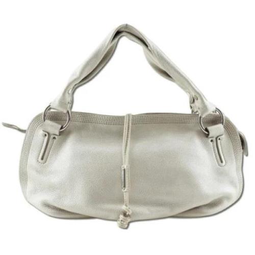 Pre-owned Leather shoulder-bags Celine Vintage , White , Dames