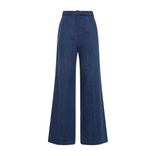 Wijde Denim Blauwe Broek Gabriela Hearst , Blue , Dames