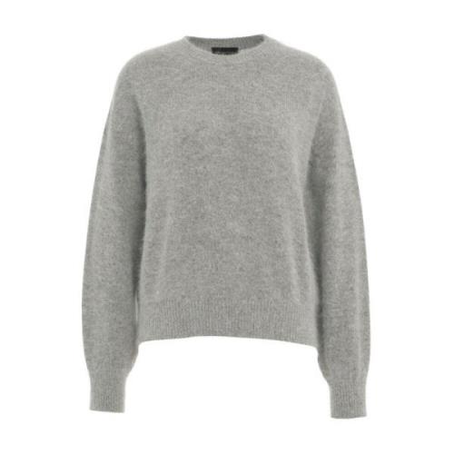 Grijze Angora Trui Aw24 Roberto Collina , Gray , Dames