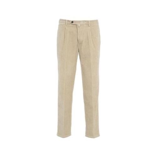 Beige Corduroy Broek Aw24 Briglia , Beige , Heren