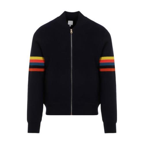 Blauwe Wol Bomberjack Aw24 PS By Paul Smith , Blue , Heren