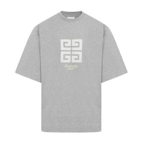 Grijze Melange Crew Neck T-Shirt Givenchy , Gray , Heren