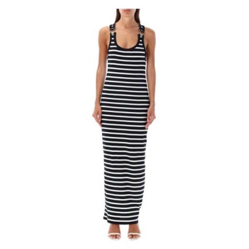 Gestreepte Maxi Jurk Zwart Wit Jean Paul Gaultier , Black , Dames