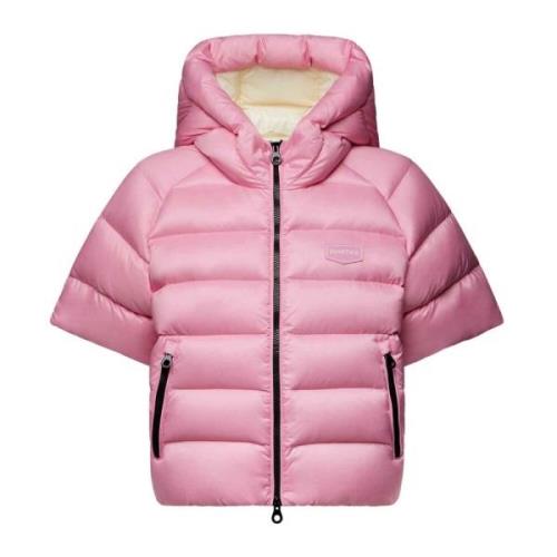 Lichtroze capuchon donsjack Duvetica , Pink , Dames