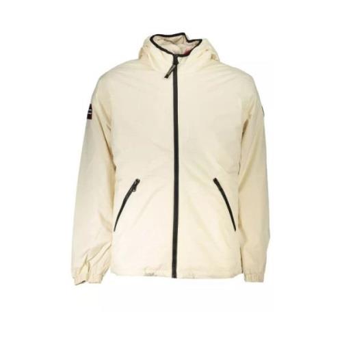 Witte hoodie met rits Napapijri , Beige , Heren