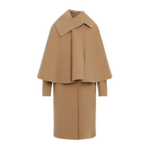 Luxe Beige Neutraal Wol Kasjmier Jas Chloé , Brown , Dames