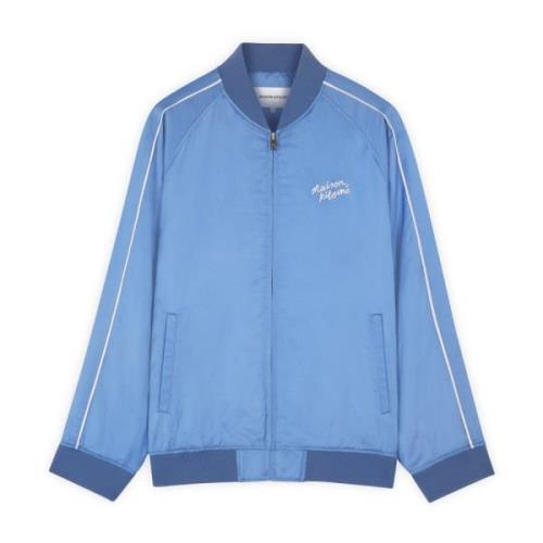 Blauwe Jas met Verborgen Rits Maison Kitsuné , Blue , Dames