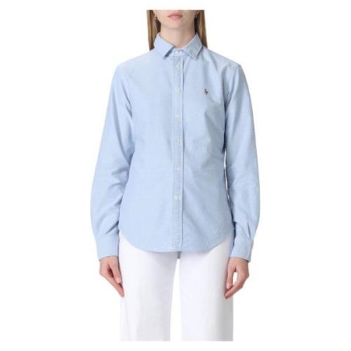 Elegante Dames Polo met Lange Mouwen Polo Ralph Lauren , Blue , Dames