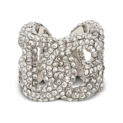 Elegante Zilveren Ring met Gravure Dolce & Gabbana , Gray , Dames