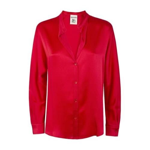 Lipstick Jeanne Shirt Semicouture , Red , Dames