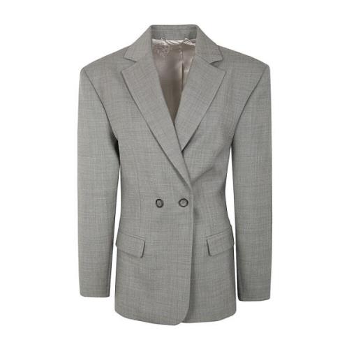 Grijze Blazer voor Stijlvolle Look Magda Butrym , Gray , Dames