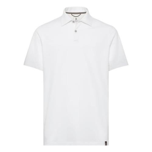 Hoogwaardig Piqué Polo Shirt Boggi Milano , White , Heren