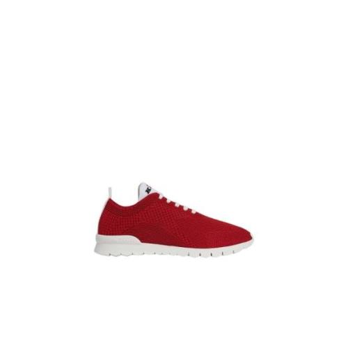 Rode Gebreide Hardloopschoenen Witte Zolen Kiton , Red , Dames