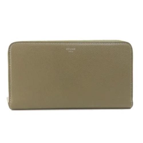 Pre-owned Leather wallets Celine Vintage , Beige , Dames