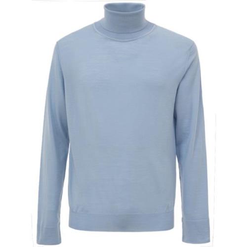 Luxe Cashmere Zijde Trui in Blauw Brioni , Blue , Heren