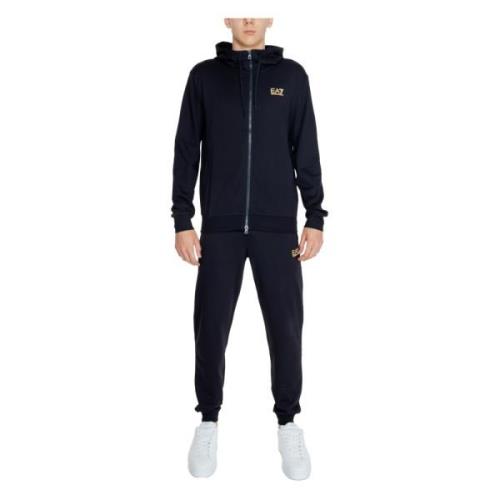 Zwarte Hoodie Trainingspak Heren Herfst/Winter Emporio Armani EA7 , Bl...