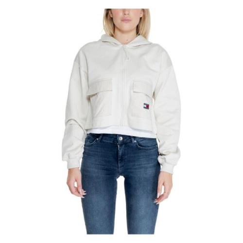 Beige Hoodie met rits voor vrouwen Tommy Hilfiger , Beige , Dames