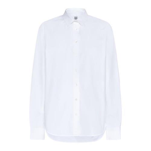 Witte Katoenen Handtekening Shirt TotêMe , White , Dames