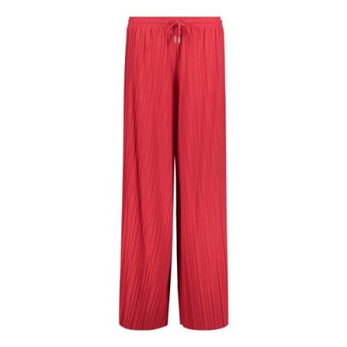 Geplooide hoge taille broek Betty & Co , Red , Dames