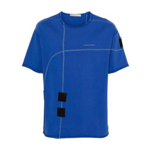 Naad Detail Streetwear T-Shirt A-Cold-Wall , Blue , Heren