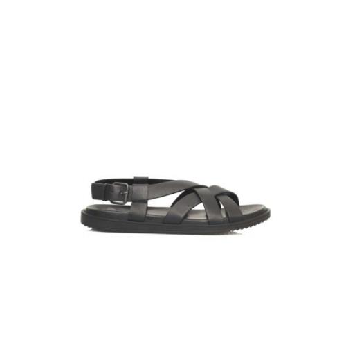 Gevlochten leren sandalen met verstelbare gesp Cerruti 1881 , Black , ...