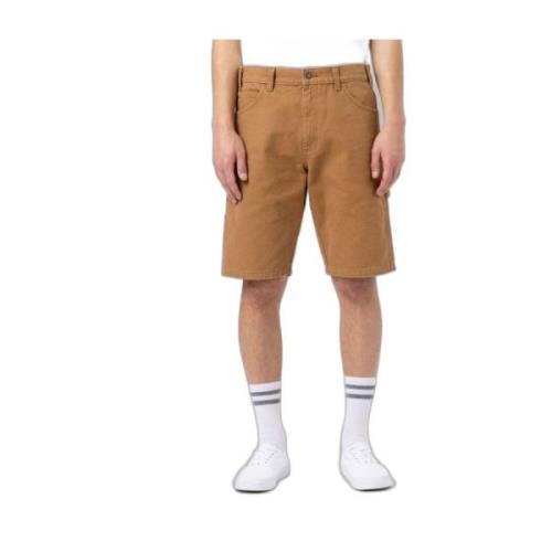 Korte Duck Canvas Stone Washed Shorts Dickies , Brown , Heren