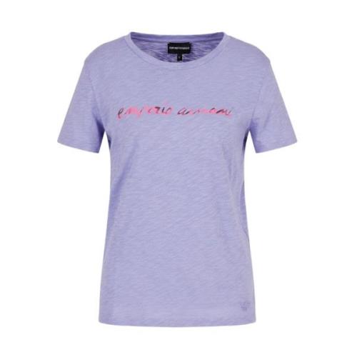 Stijlvolle T-shirts voor mannen en vrouwen Emporio Armani , Purple , D...