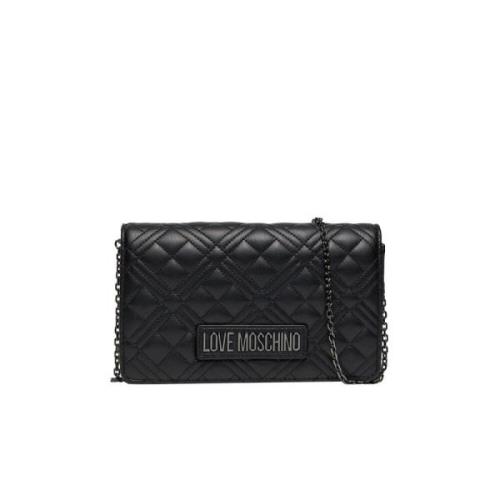 Zwarte Schoudertas Elegant Verfijnd Moschino , Black , Dames