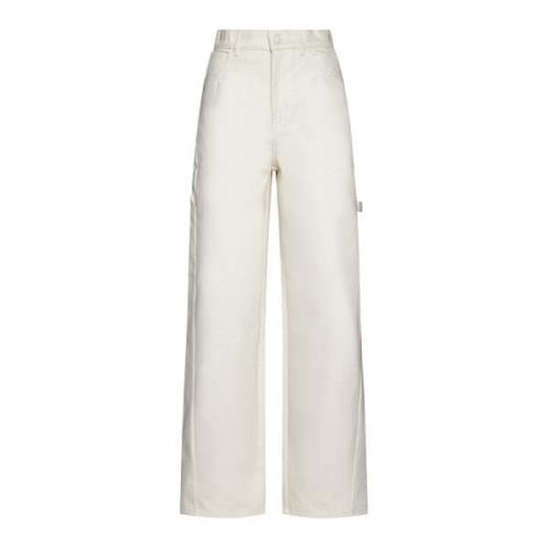 Segnale Ivory Wide Leg Jeans Max Mara , White , Dames