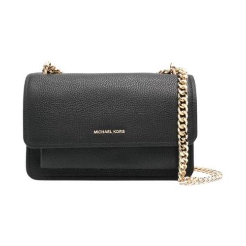 Korrelig Leer Zwarte Schoudertas Michael Kors , Black , Dames