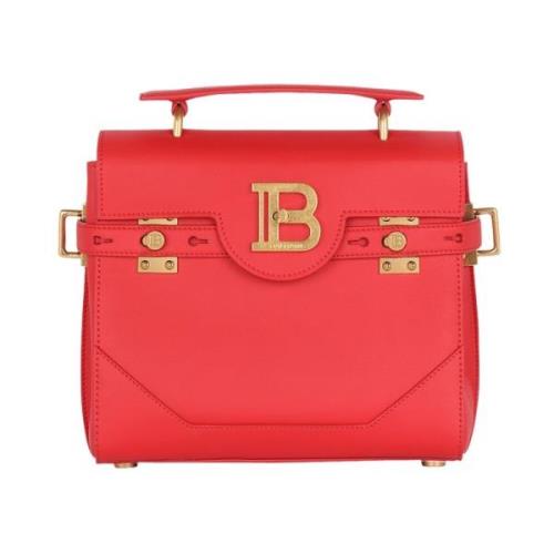 Gladleren B-Buzz 23 tas Balmain , Red , Dames