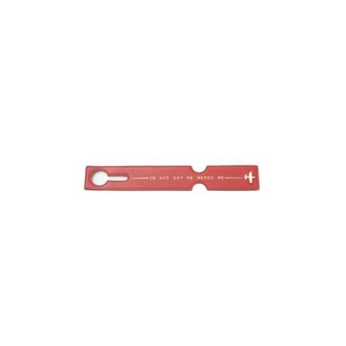 Leren Sleutelhanger Accessoires voor Vrouwen Trussardi , Red , Unisex