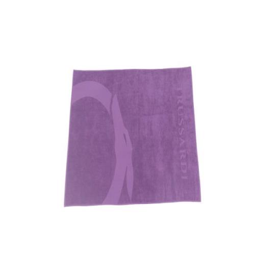 Monochrome Logo Strandhanddoek Trussardi , Purple , Unisex