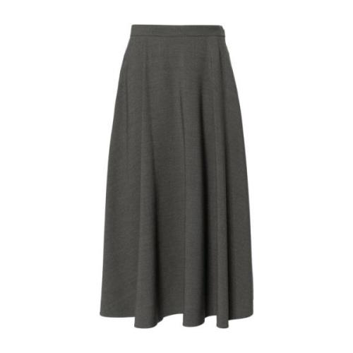 Grijze Wol A-Lijn Rok Valentino , Gray , Dames