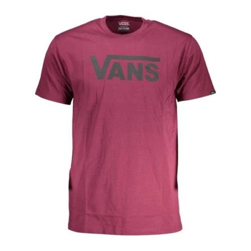 Paars Klassiek Ronde Hals T-Shirt Vans , Purple , Heren