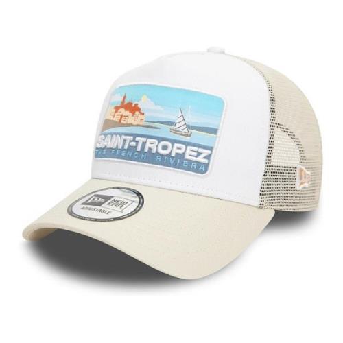 Witte St Tropez Zomer Trucker Hoed New Era , White , Heren