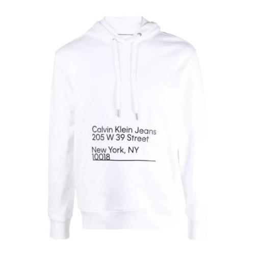 Hoodie met Stijl Calvin Klein Jeans , White , Heren